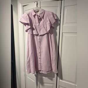 Zara Light Pink Ruffled Mini Dress